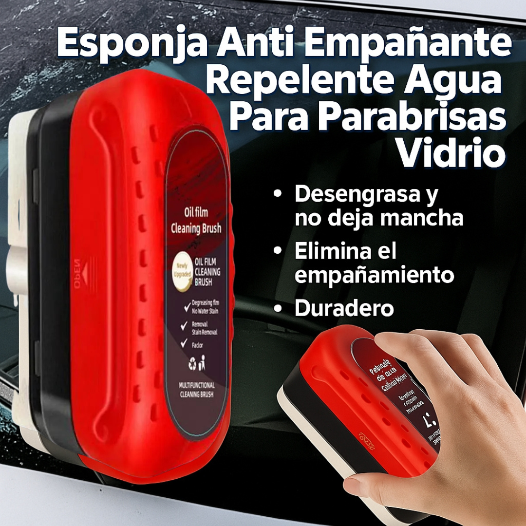 Esponja Antiempañante 2 en 1 — Elimina la película grasa que te encandila de noche