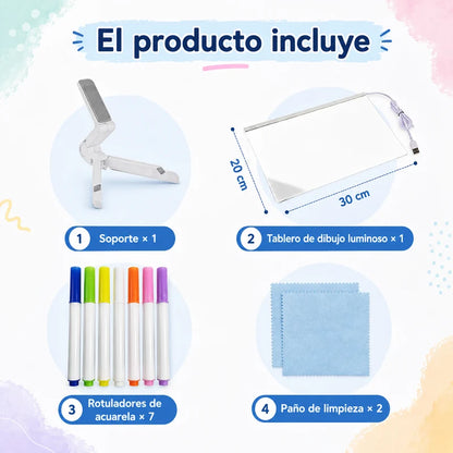 MagicTrace™ — La Pizarra con Luz LED para Dibujar y Calcar sin Manchar